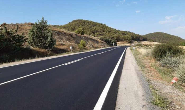 Tramo de la A-129 tras su intervención y mejora.