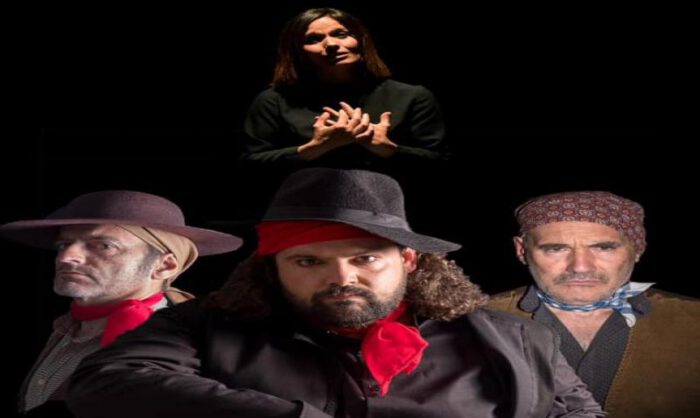 El elenco de actores. (Teatro de Robres).