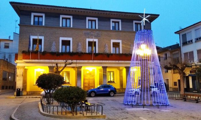 Iluminación navideña en Sariñena.