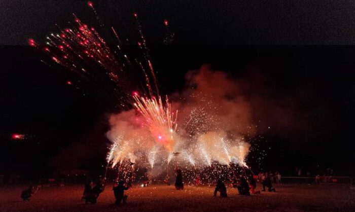 Espectáculo pirotécnico del pasado sábado. (Ayto. Bujaraloz)