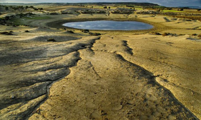 Balsa para el ganado en Monegros. Eduardo Viñuales