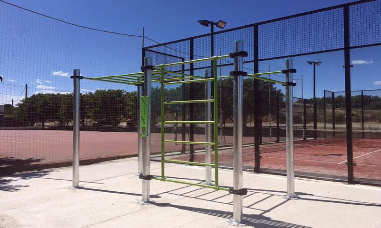 Imagen del parque de calistenia instalado. Imagen del parque de calistenia instalado.