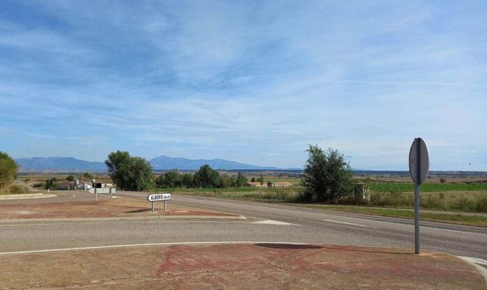 Imagen de la carretera desde el cruce de Albero Bajo.