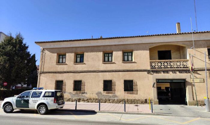 Imagen de este martes del cuartel de Sariñena.