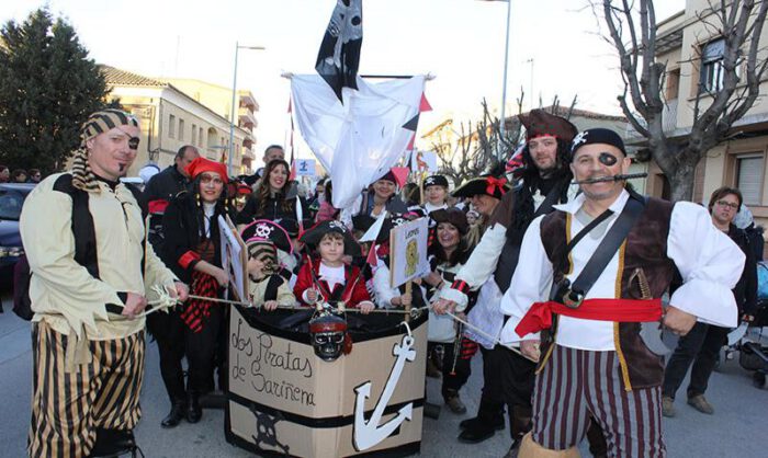 Imagen del carnaval de 2018 en Sariñena.