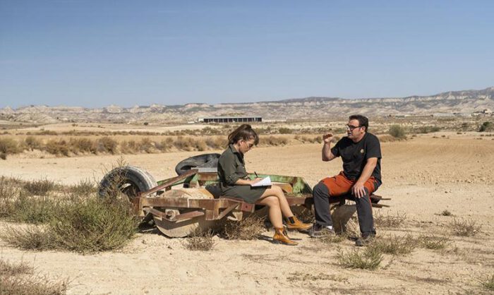 Imagen de la grabación del documental en Farlete.