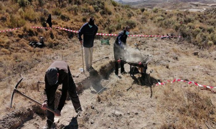 Imagen de los trabajos iniciados en Farlete.