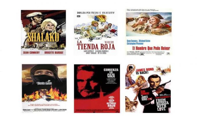 Algunos de los carteles expuestos en la muestra.