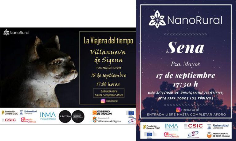 Imágenes de los carteles de sendas actividades. Imágenes de los carteles de sendas actividades.
