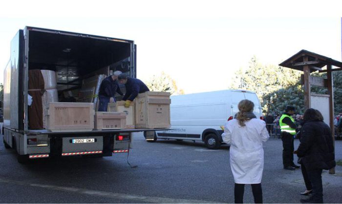 Imagen de archivo de la vuelta a casa de los bienes.