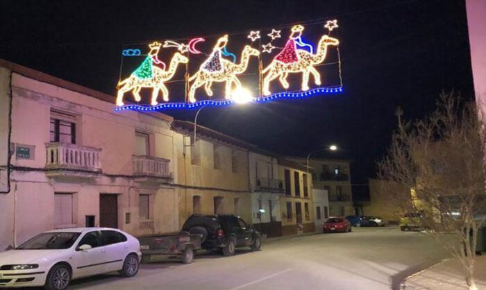 Imagen de una de las luces navideñas de Robres.