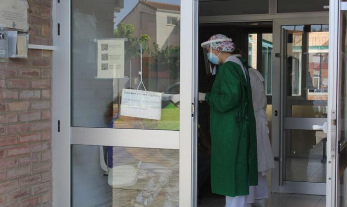 Imagen de las PCR realizadas esta semana en Sariñena.