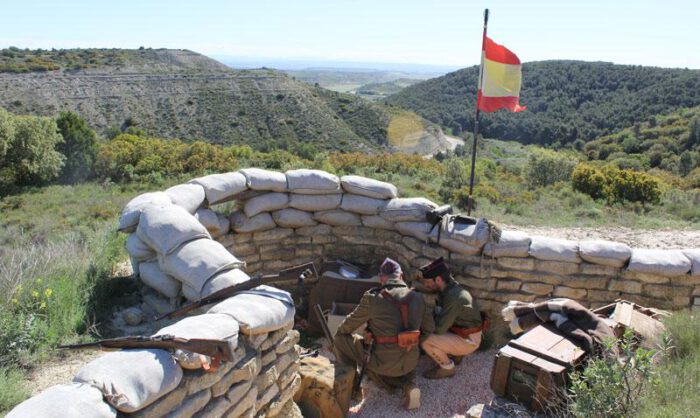 Una de las recreaciones organizadas en la ruta Orwell.