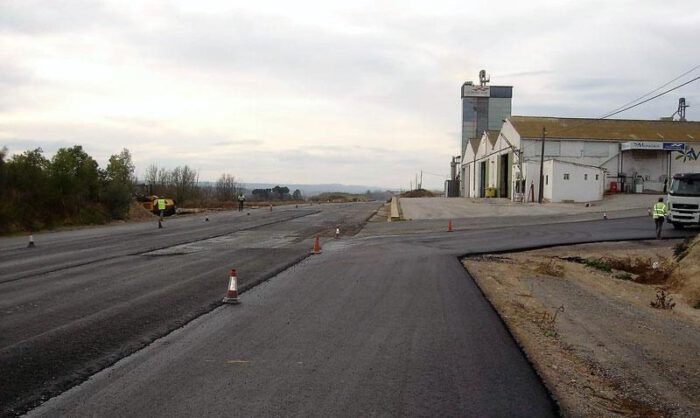Imagen de la carretera A131 durante los trabajos.