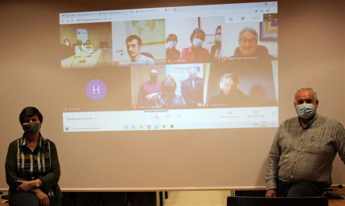 Imagen del encuentro virtual celebrado por los socios.