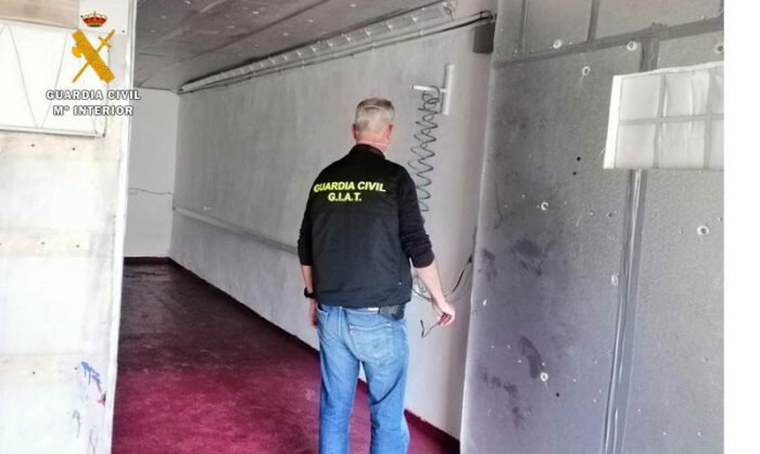 El taller estaba ubicado en una antigua nave de pollos.