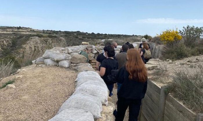 Imagen de uno de los grupos de visitantes en la Ruta Orwell.