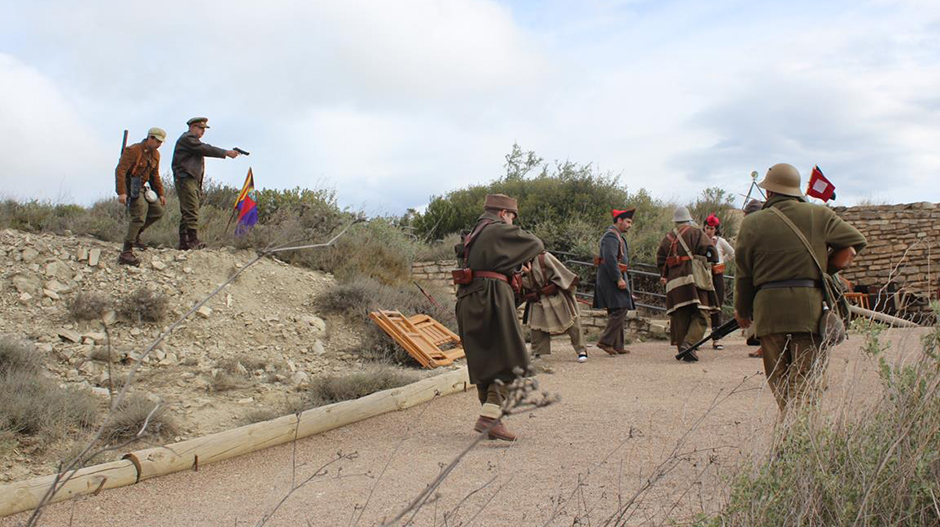 Imagen de una de las ediciones anteriores, donde fueron recreadas varias acciones y escenarios propios de la Guerra Civil.