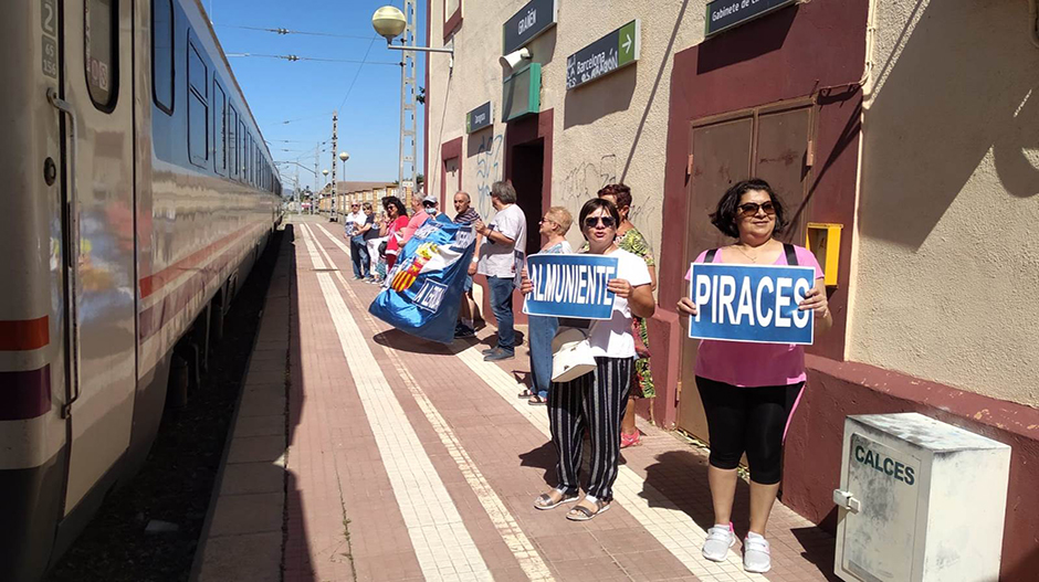 Imagen de la concentración de este pasado domingo en Grañén.