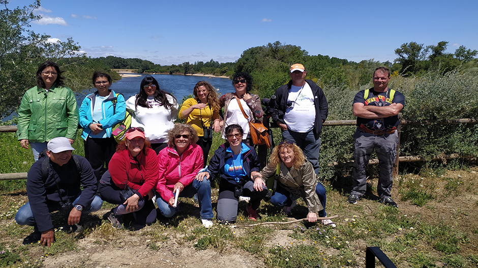 Imagen de la salida realizada a a la reserva natural de los Galachos de la Alfranca.