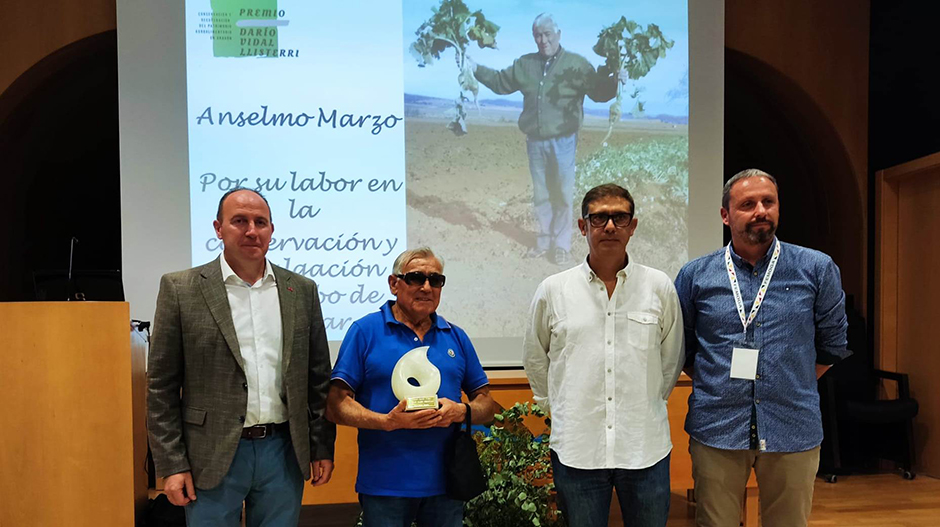 En el centro, Anselmo Marzo, junto a Vidal, Escalzo y Ferrer.