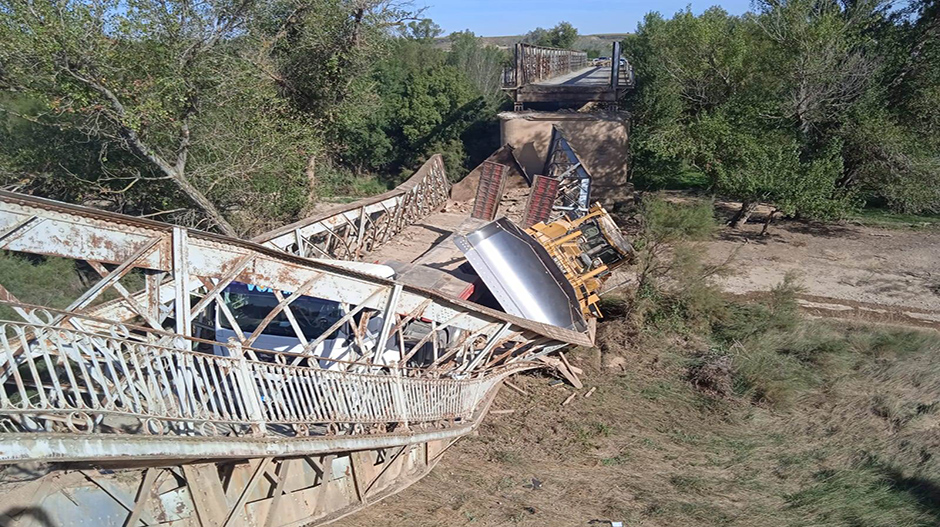 Ha caído el tercer tramo del puente, es decir, el más pegado a la zona de monte.