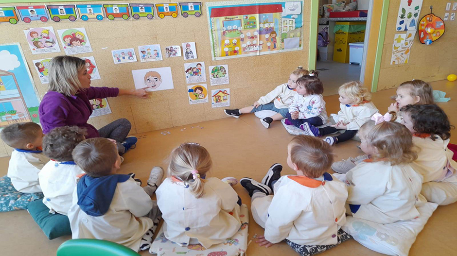 Imagen de una de las actividades sobre las emociones desarrolladas en la Escuela Infantil.