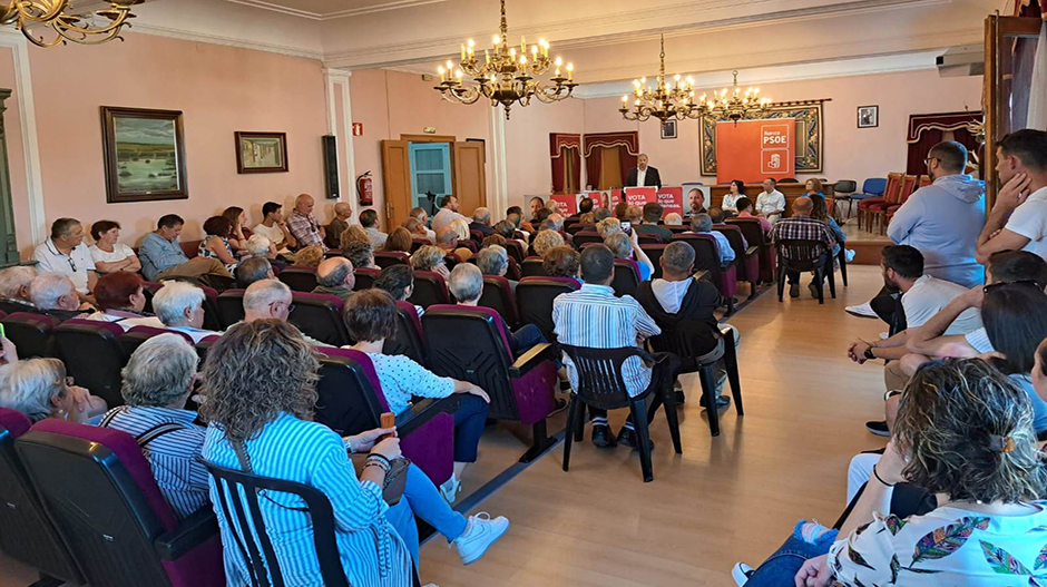 Imagen del acto electoral del PSOE celebrado este pasado domingo en Sariñena.