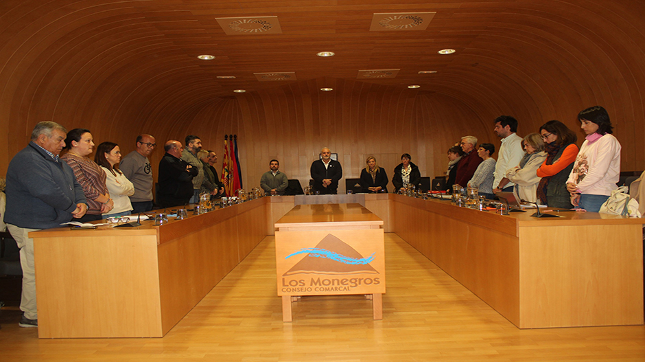 Imagen de una de las últimas sesiones del Consejo Comarcal de Los Monegros.