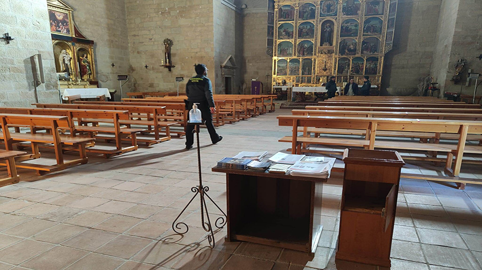 La iglesia de la localidad de Grañén fue una de las seis asaltadas en Los Monegros.