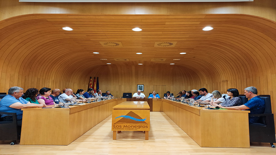 Imagen del último pleno del actual mandato del Consejo Comarcal de Los Monegros.