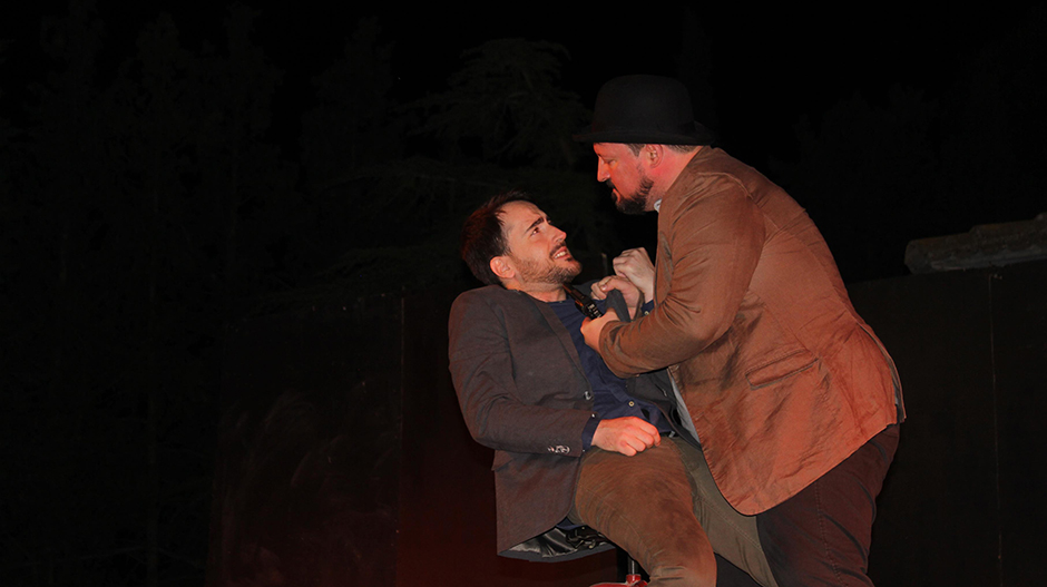 Daniel Rimón y Edgar Costas, en un momento de su interpretación en Robres.