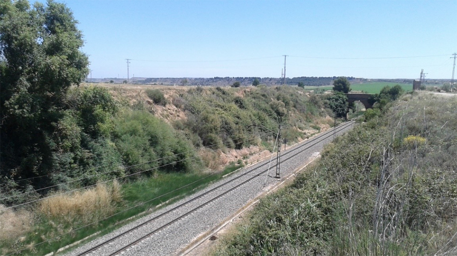 Imagen de uno de los tramos de vía afectados por las obras. 