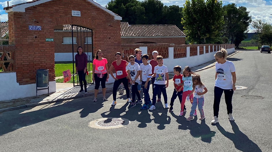 Las diferentes aulas del CRA La Sabina también han participado en la carrera solidaria. En la imagen, Montesusín.