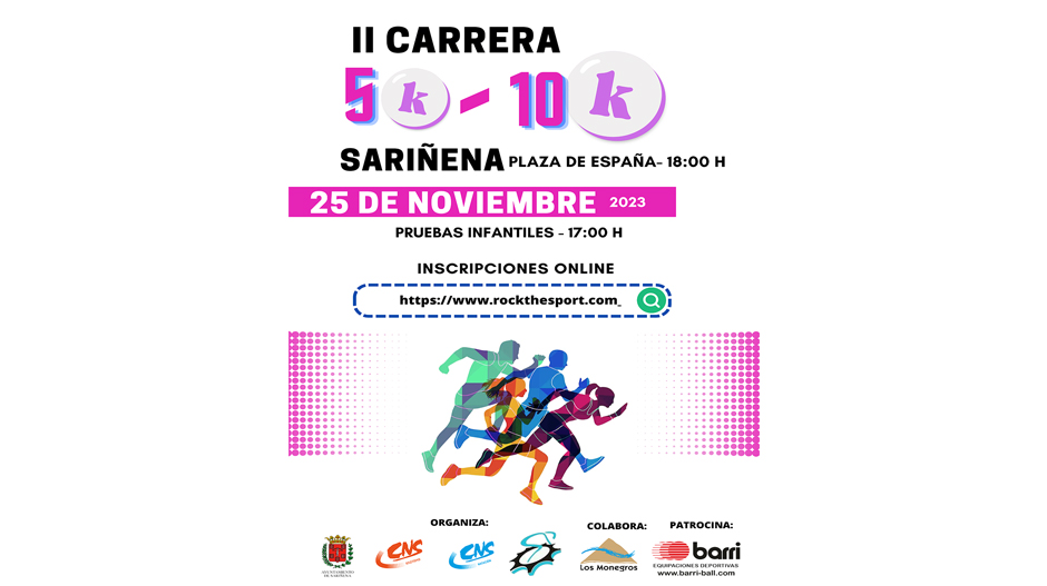 Imagen del cartel de la nueva edición de la prueba organizada en Sariñena.