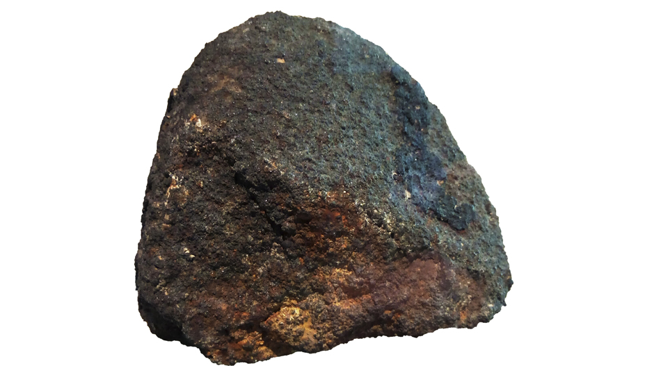 Imagen del meteorito que cayó hace 250 años en la huerta de Sena.