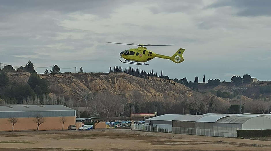 El hombre ha sido evacuado a través del helicóptero del 112.