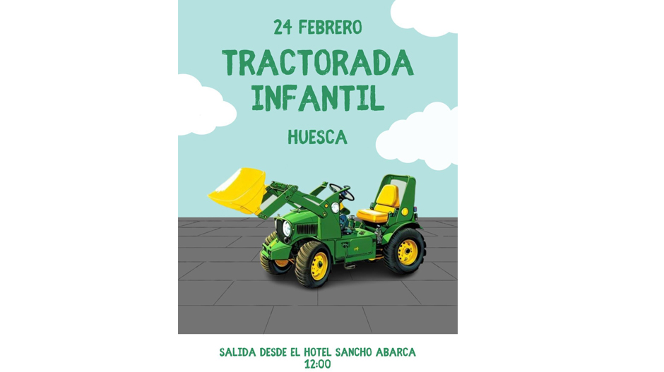 Imagen del cartel de la tractora infantil organizada por un grupo de familias.
