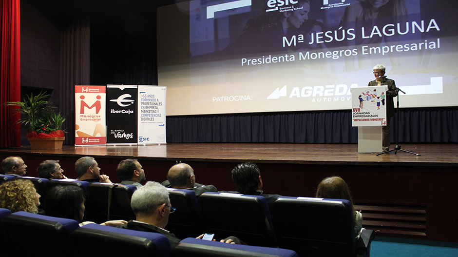 María Jesús Laguna, durante su intervención en las Jornadas Empresariales 'Monegros Impulsa'.
