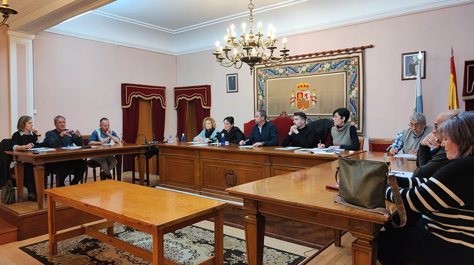 Imagen del pleno del pasado 8 de febrero en el que tuvo lugar la ruptura de la coalición entre PSOE y CHA.