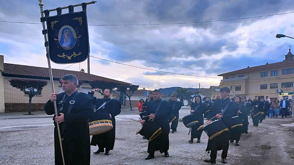 Los tambores y bombos de Robres han sonado este Jueves Santo en Alcubierre.