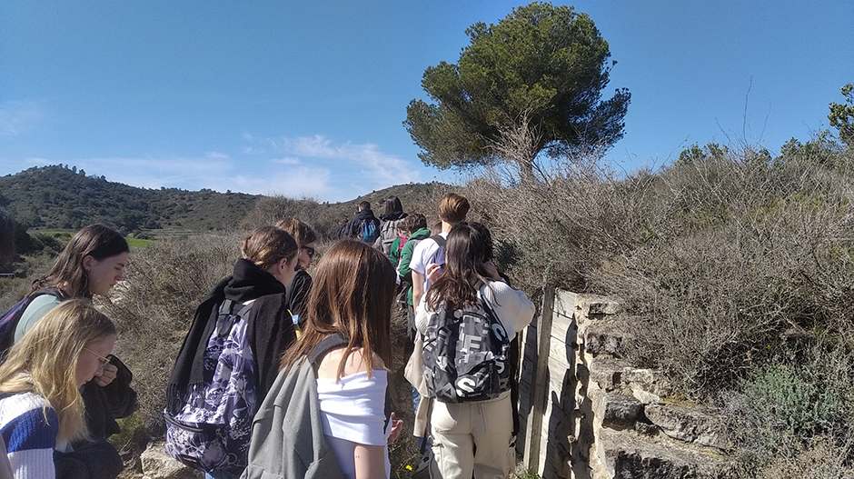 Imagen de una de las últimas visitas, la de un grupo de estudiantes del Liceo Joseph Desfontaines Melle de Francia. 