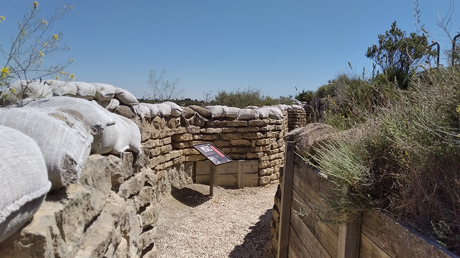 Imagen de la Ruta Orwell situada en la sierra de Alcubierre.