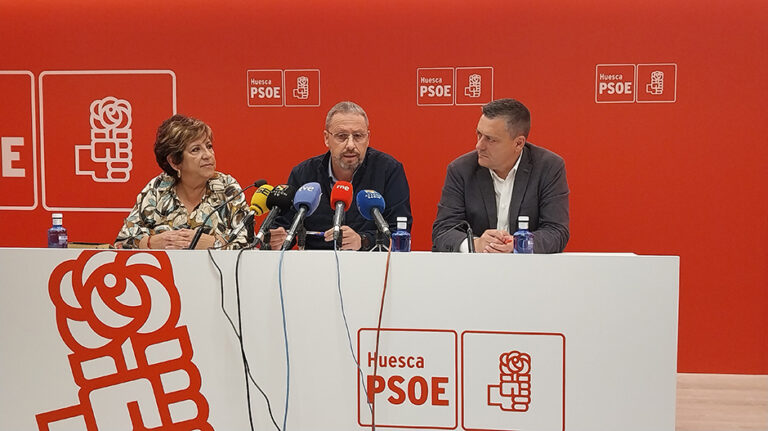 Sancho, Escalzo y Sabés durante la rueda de prensa