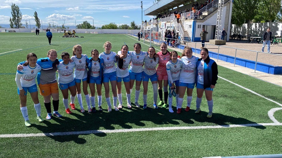 Las chicas del CD Peñas Sariñena durante la jornada del pasado 23 de abril.