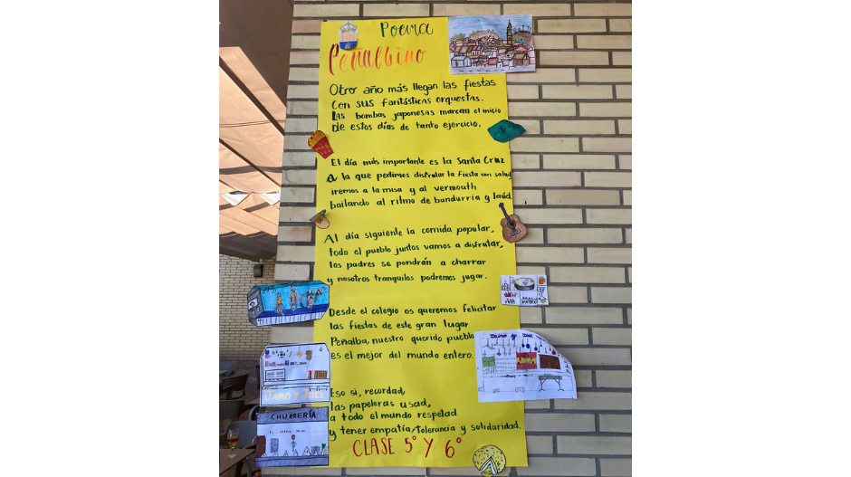 Poema que han realizado este año por sorpresa los alumnos de 5º y 6º del colegio de Peñalba.