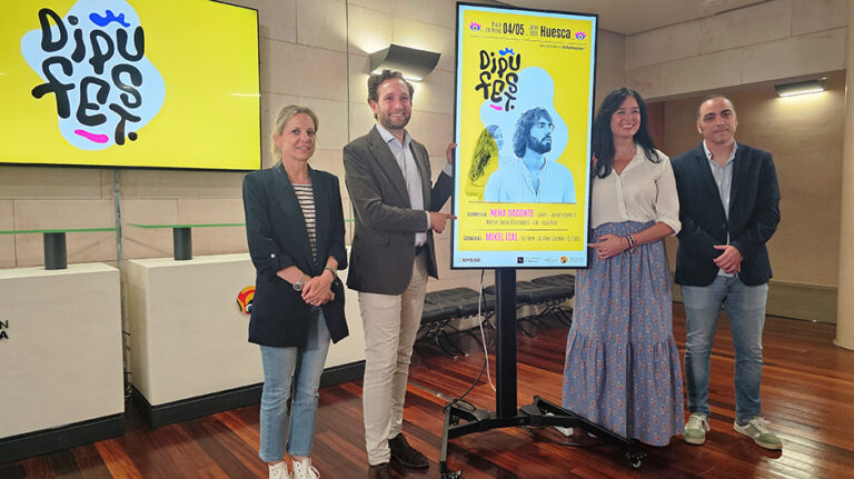 Mur, Claver, Orduna y Sampériz en la presentación de la programación del Dipufest copia